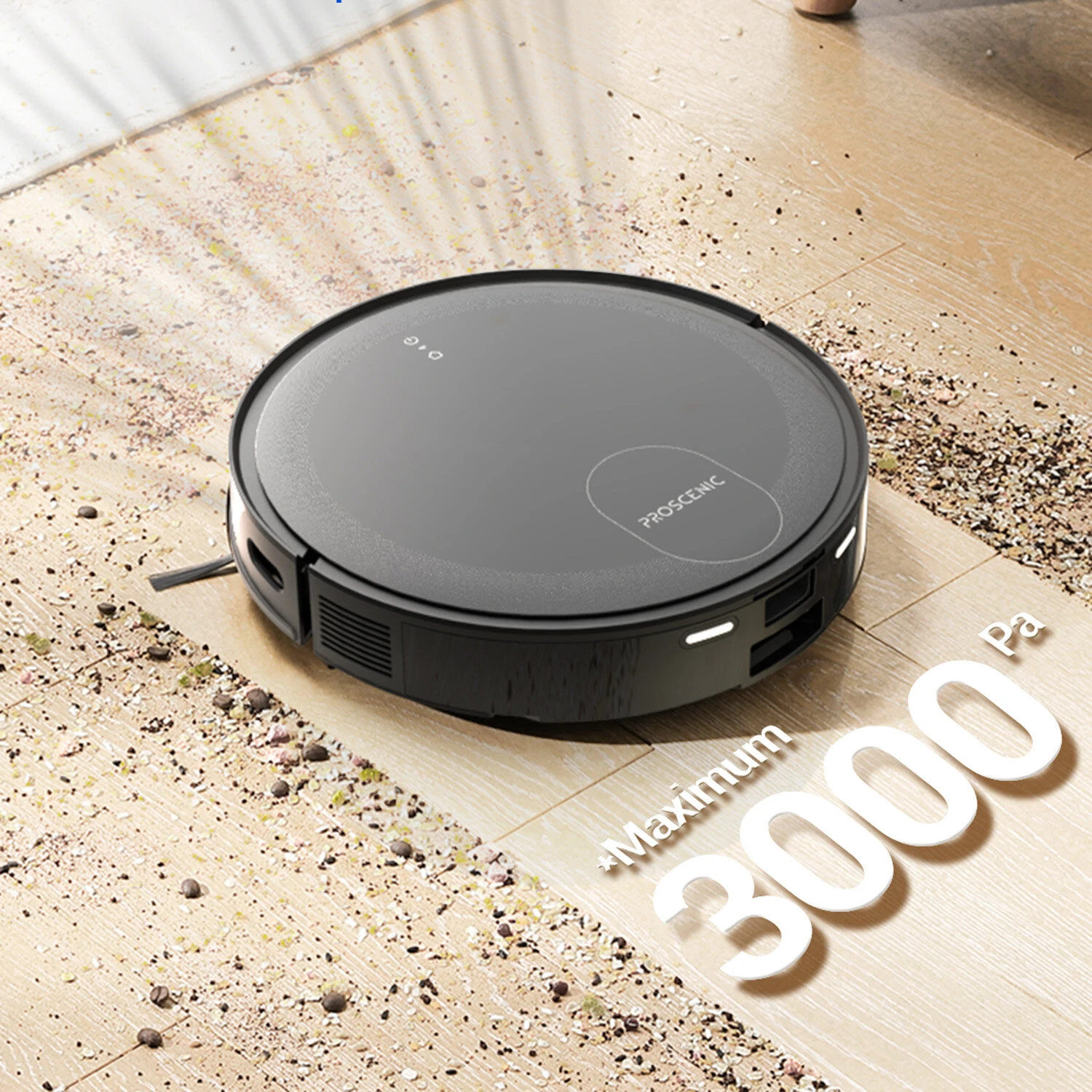 (image for) [USA Direct] Proscenic X1 Smart Vacuum Cleaner 3000PA Suction High Frequency Vibration Mop with Automatic Garbage Recovery Bucket Radar Navigation APP Control